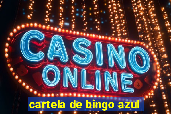 cartela de bingo azul