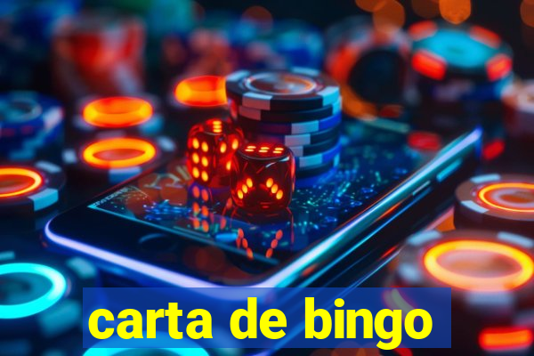 carta de bingo