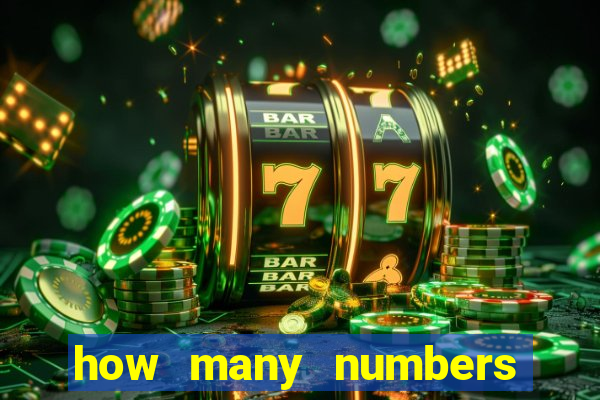 how many numbers in bingo