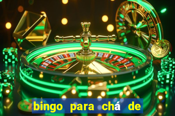 bingo para chá de bebê para imprimir grátis