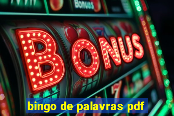 bingo de palavras pdf