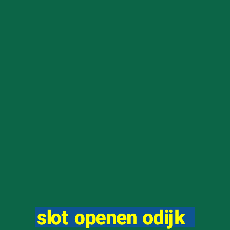 slot openen odijk