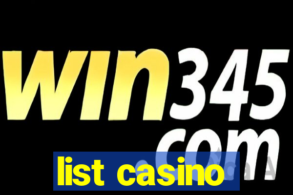 list casino