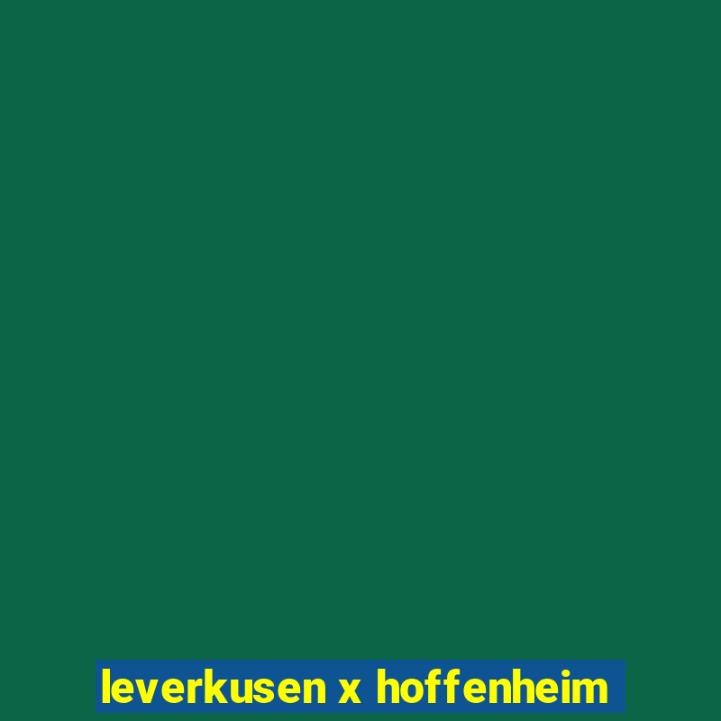 leverkusen x hoffenheim