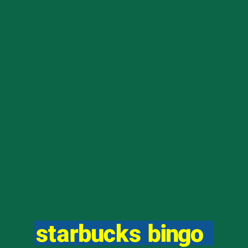 starbucks bingo