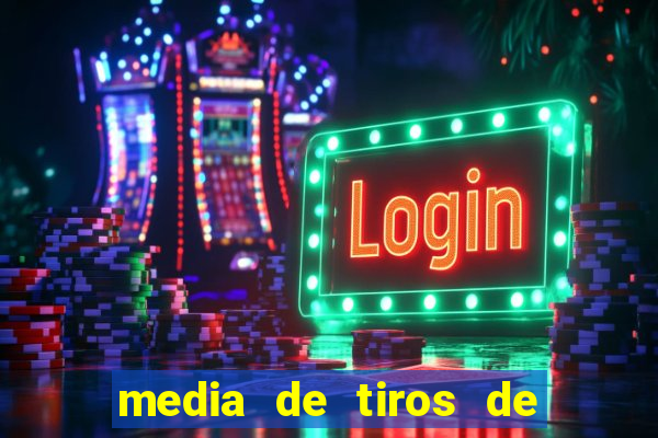 media de tiros de meta por jogo