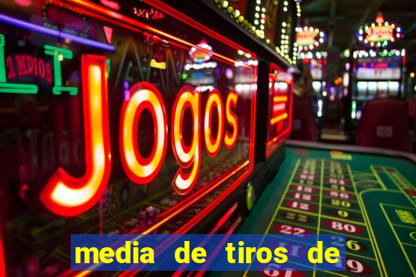 media de tiros de meta por jogo