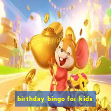 birthday bingo for kids