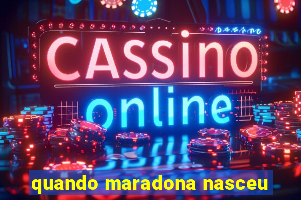 quando maradona nasceu