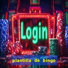 plantilla de bingo para editar