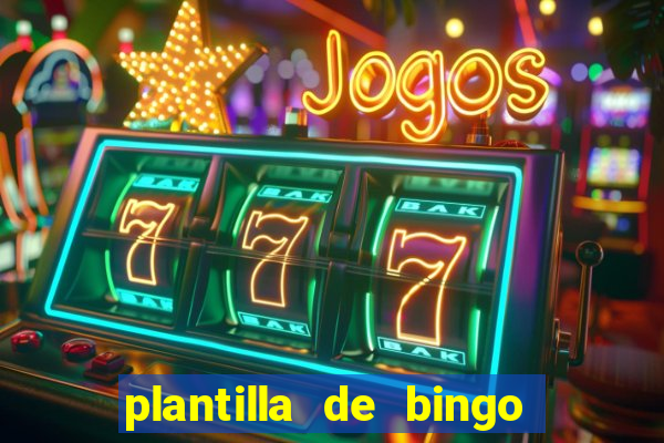 plantilla de bingo para editar