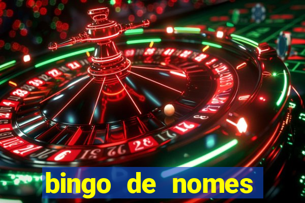 bingo de nomes educa??o infantil