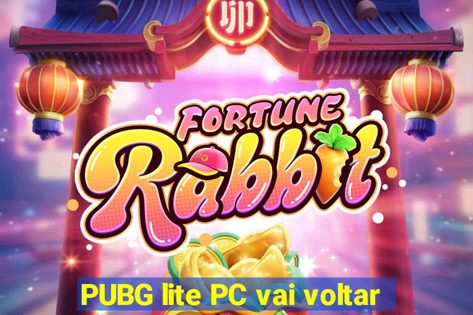 PUBG lite PC vai voltar