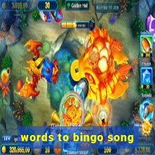 words to bingo song