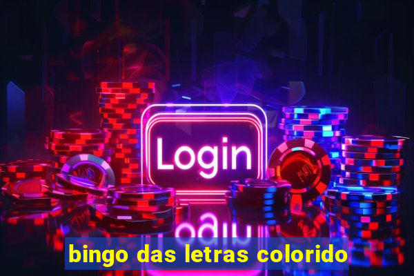 bingo das letras colorido