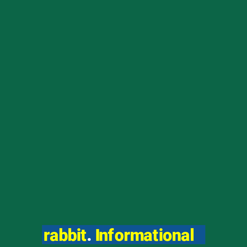 rabbit. Informational