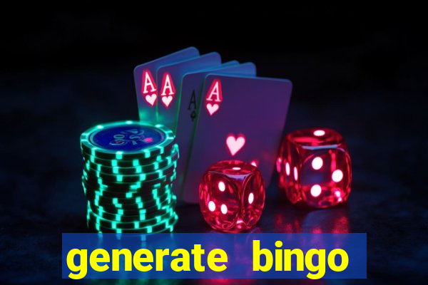 generate bingo cards with pictures