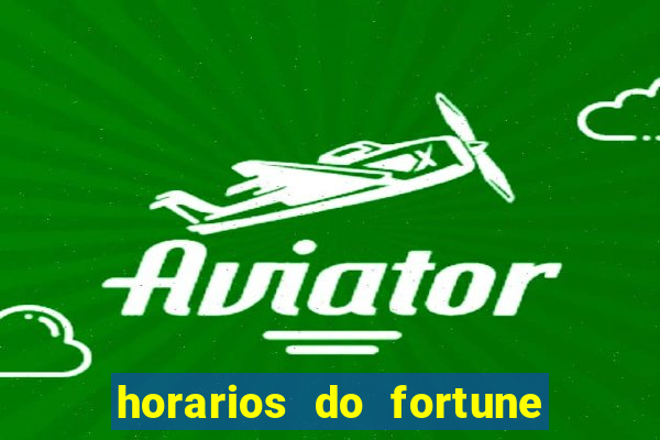 horarios do fortune tiger hoje