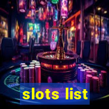 slots list