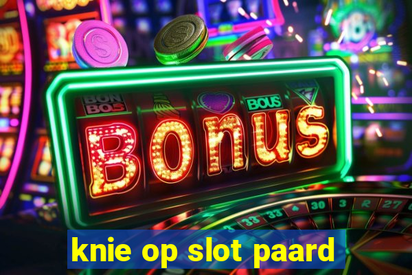 knie op slot paard