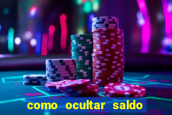 como ocultar saldo na betfair