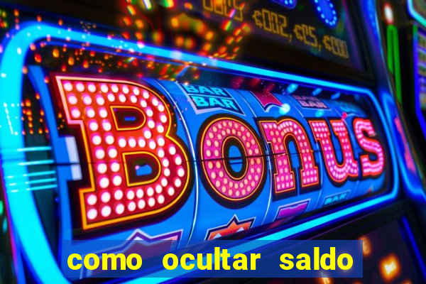 como ocultar saldo na betfair