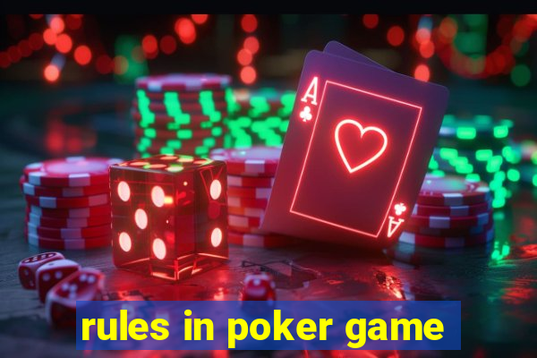 rules in poker game