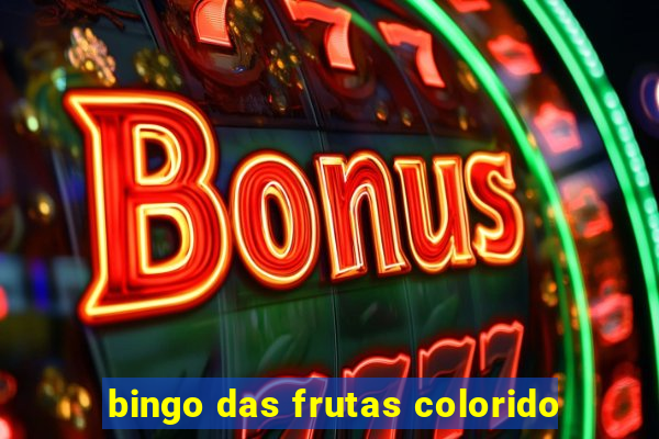 bingo das frutas colorido