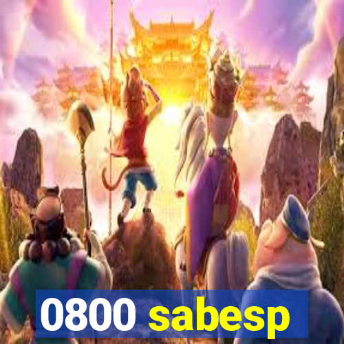 0800 sabesp