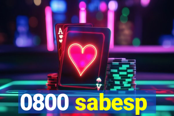 0800 sabesp