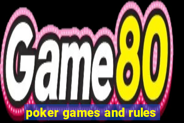 poker games and rules