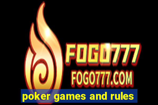 poker games and rules