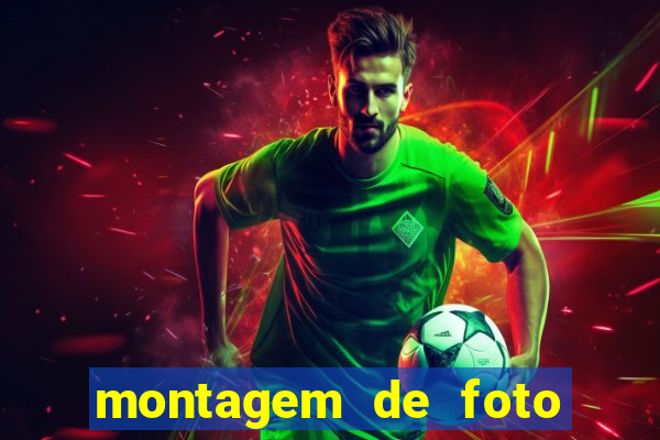 montagem de foto com camisa de time de futebol