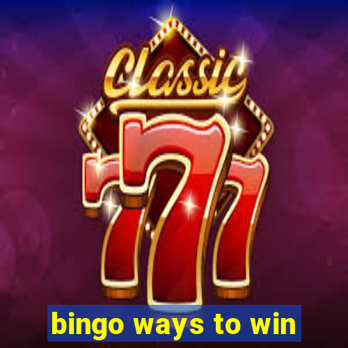 bingo ways to win