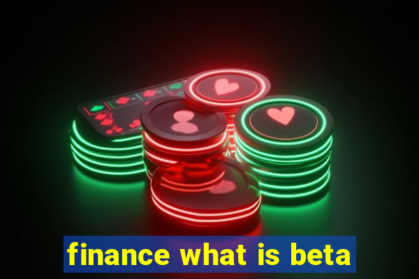 finance what is beta