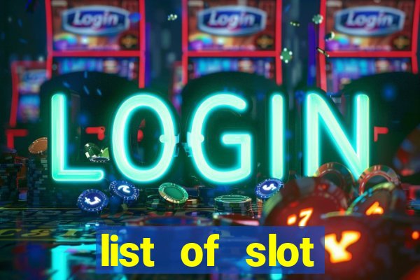 list of slot machines at jake's 58