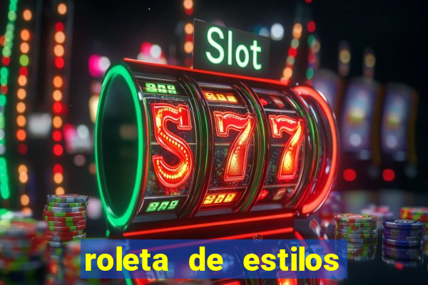 roleta de estilos de roupas