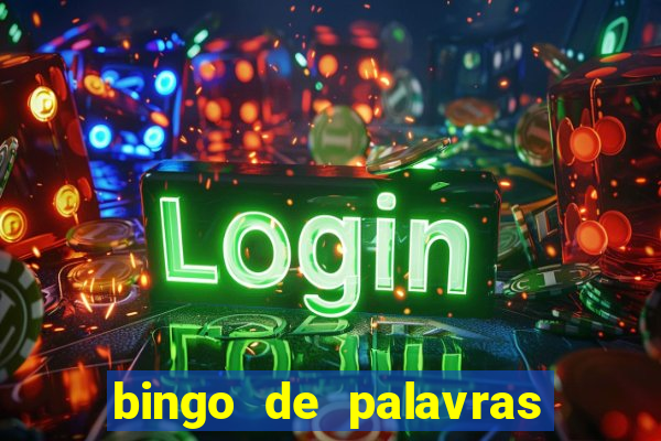 bingo de palavras colorido para imprimir